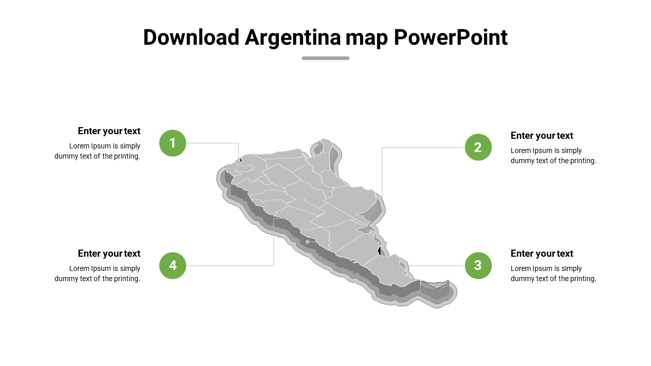 Download Argentina map PowerPoint 3D design